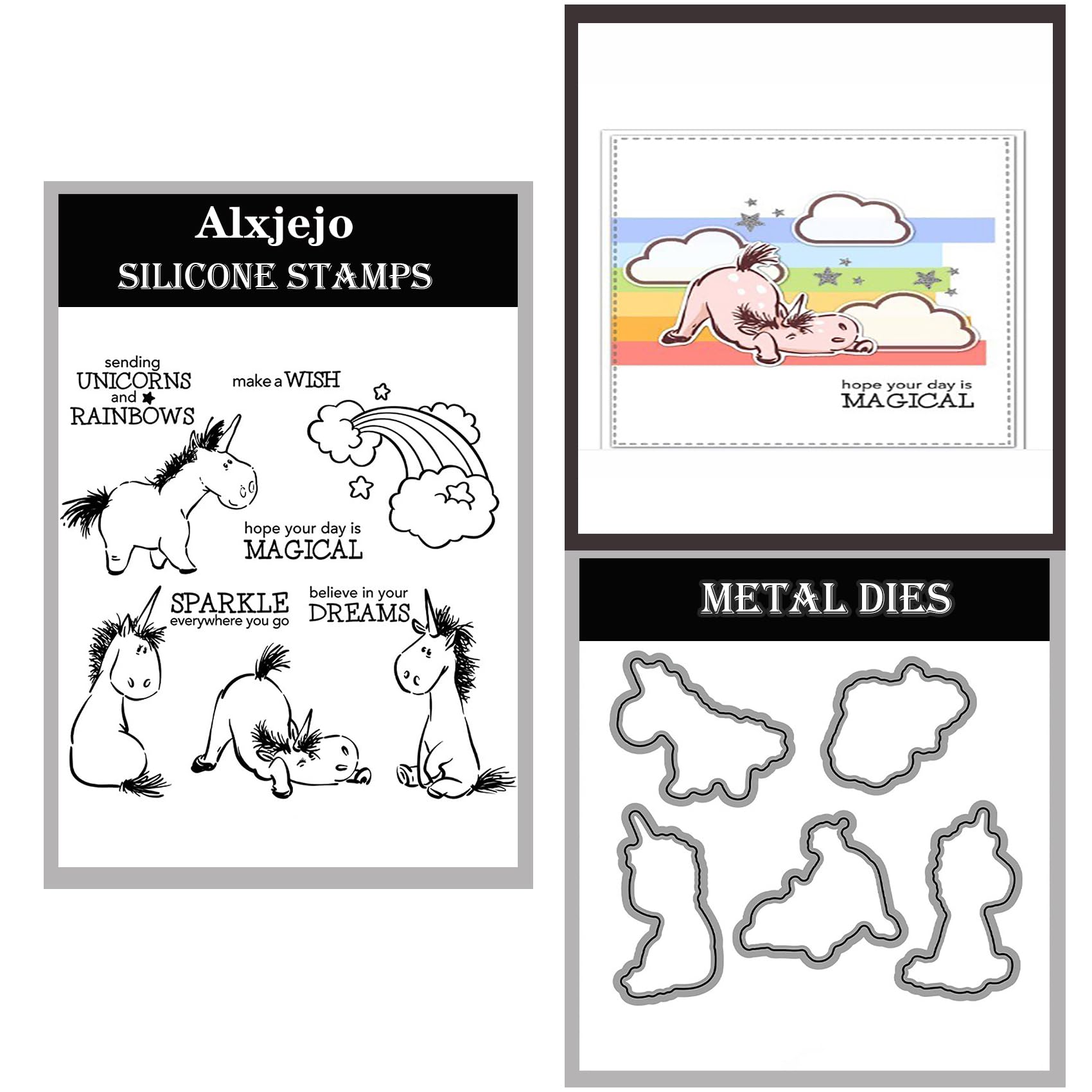 Alxjejo Cutting Dies and Stamps Set 2024-2025-2026,Stamps and die for Card Making for DIY Birthdays, Thanksgiving Day, Valentine's Day, Scrapbooking, Art Craft, Festivals Greeting Card Album