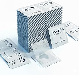 200 Pcs 75% Alcohol Cleaning Wipes, Individually Wrapped 6x6cm Sanitizing Swabs for Home, Office and Travel Use - Large Surface Wipes for Electronics, Glasses and Personal Items