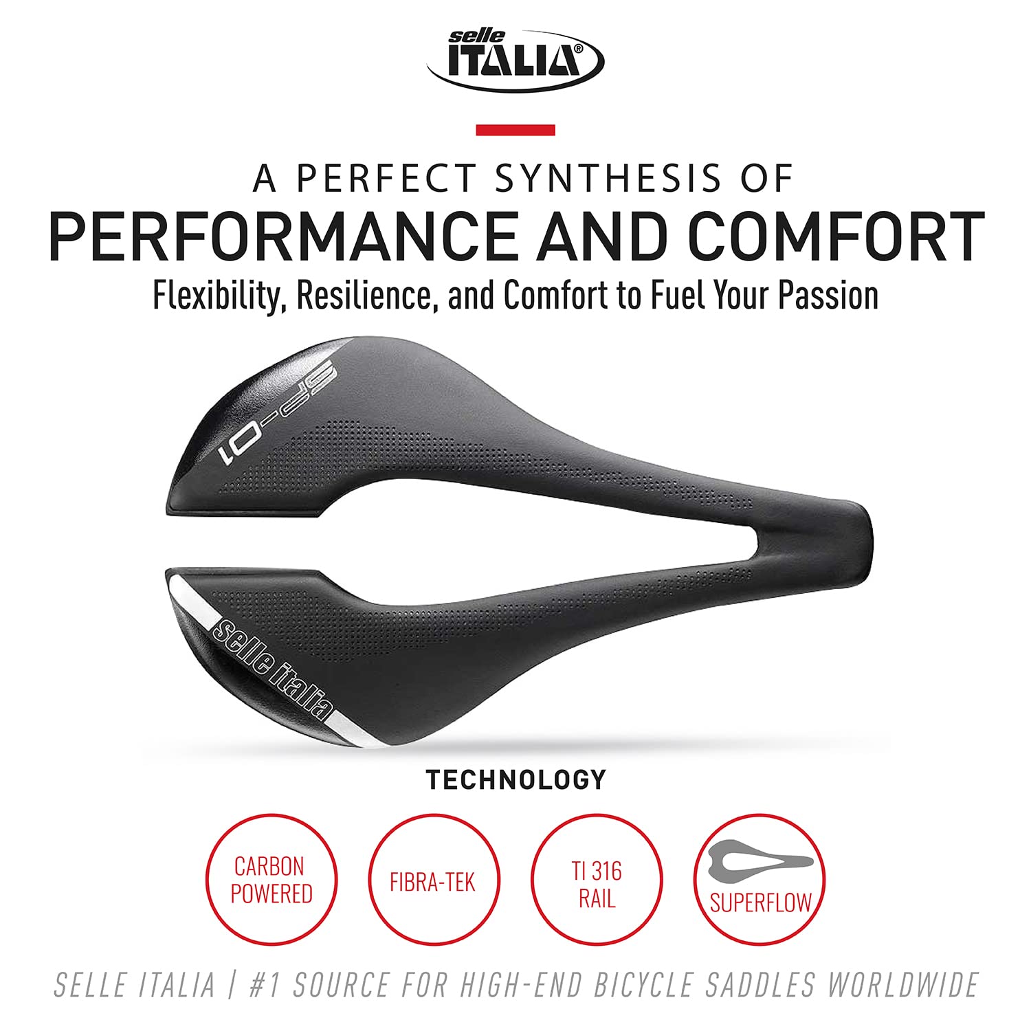 Selle Italia SP-01 Boost Ti316 Superflow Saddle, Black, L3 - Image 3