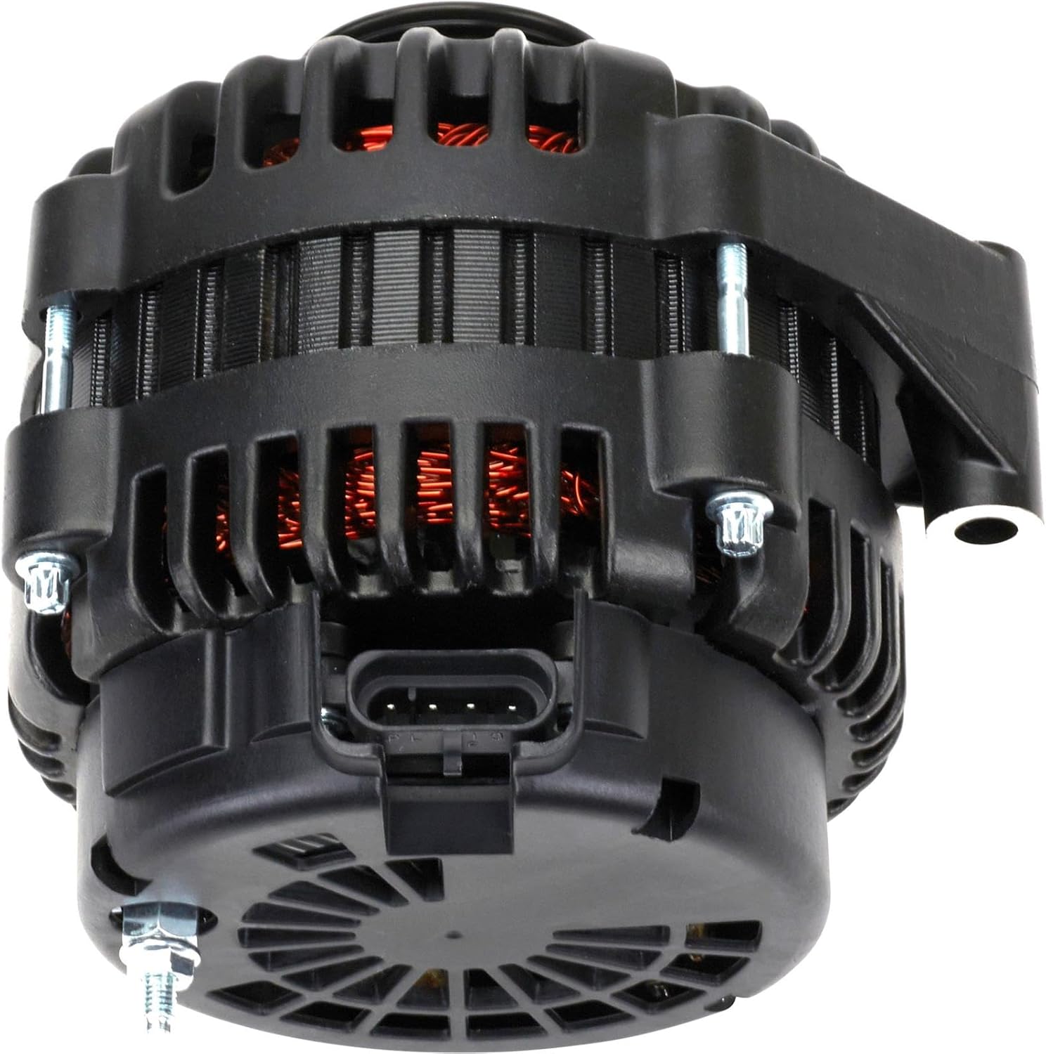 Speedway Motors GM AD244 Style High Output 220 Amps All Black Alternator - Perfect for Accessories - Fits LS-Era Trucks - Reliable Performance Upgrade