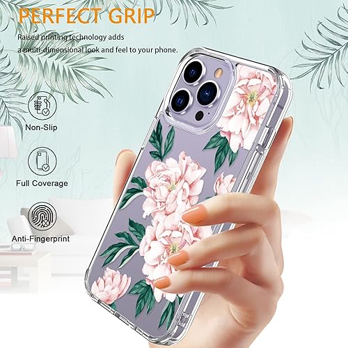 Miniatura 5 de LUHOURI Funda para iPhone 15 Pro Max con protector de pantalla - Funda transparente - Diseños de moda para mujeres y niñas - Funda protectora