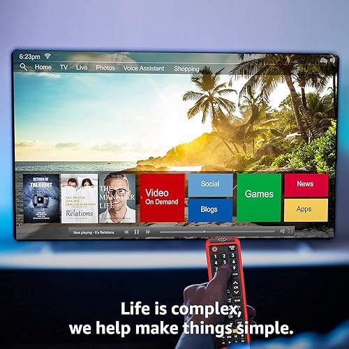 Miniatura 7 de Paquete de 2 fundas para mando a distancia para Samsung TV, LED, LCD, HD, TV, 3D, Smart TV, BN59-01199F, BN59-01315A, color rojo y azul