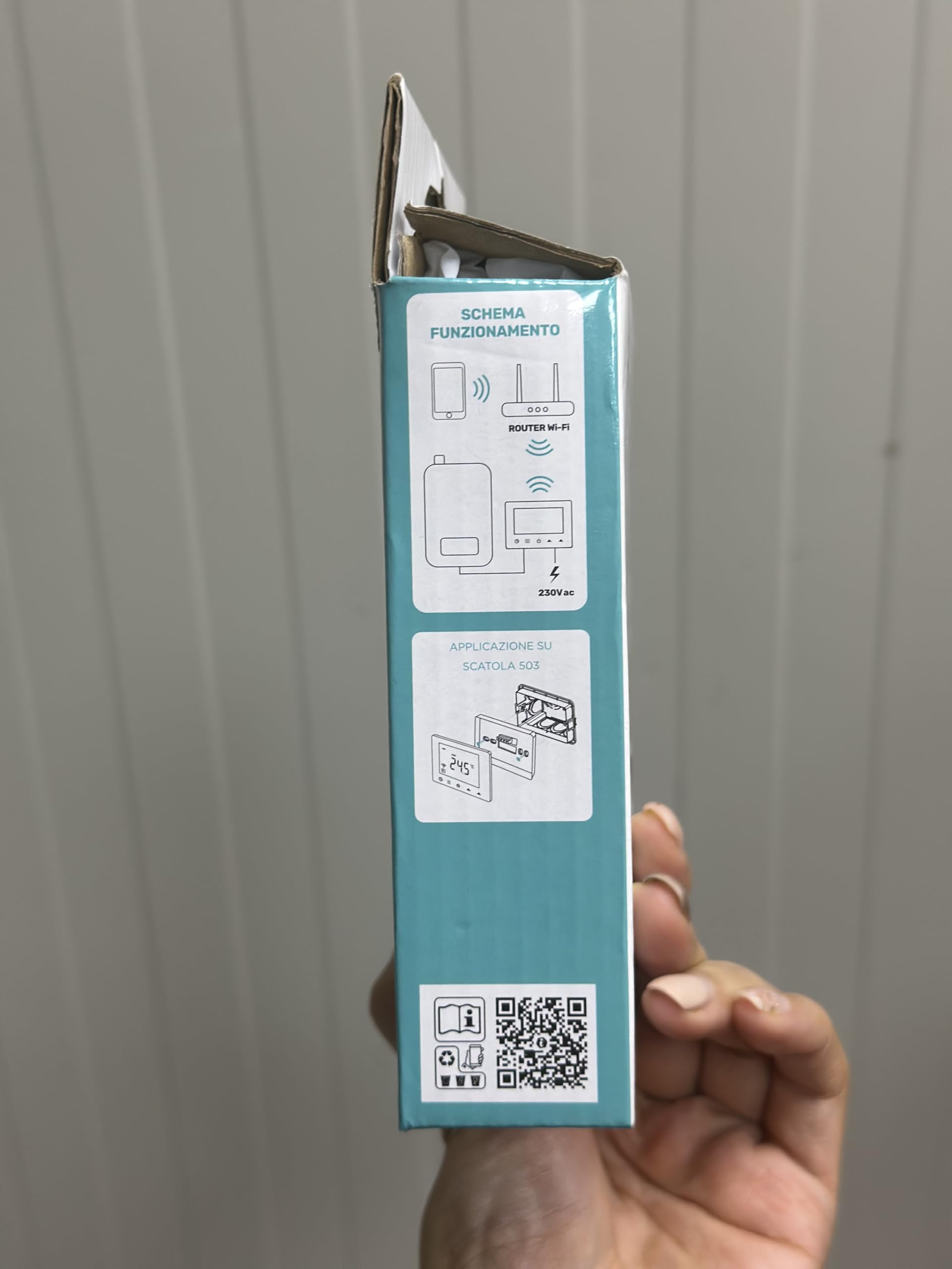 Cronotermostato Termostato WiFi per caldaia gas/acqua, Termostato Smart da Parete Intelligente compatibile con Alexa e Google, Funzione Programmabile