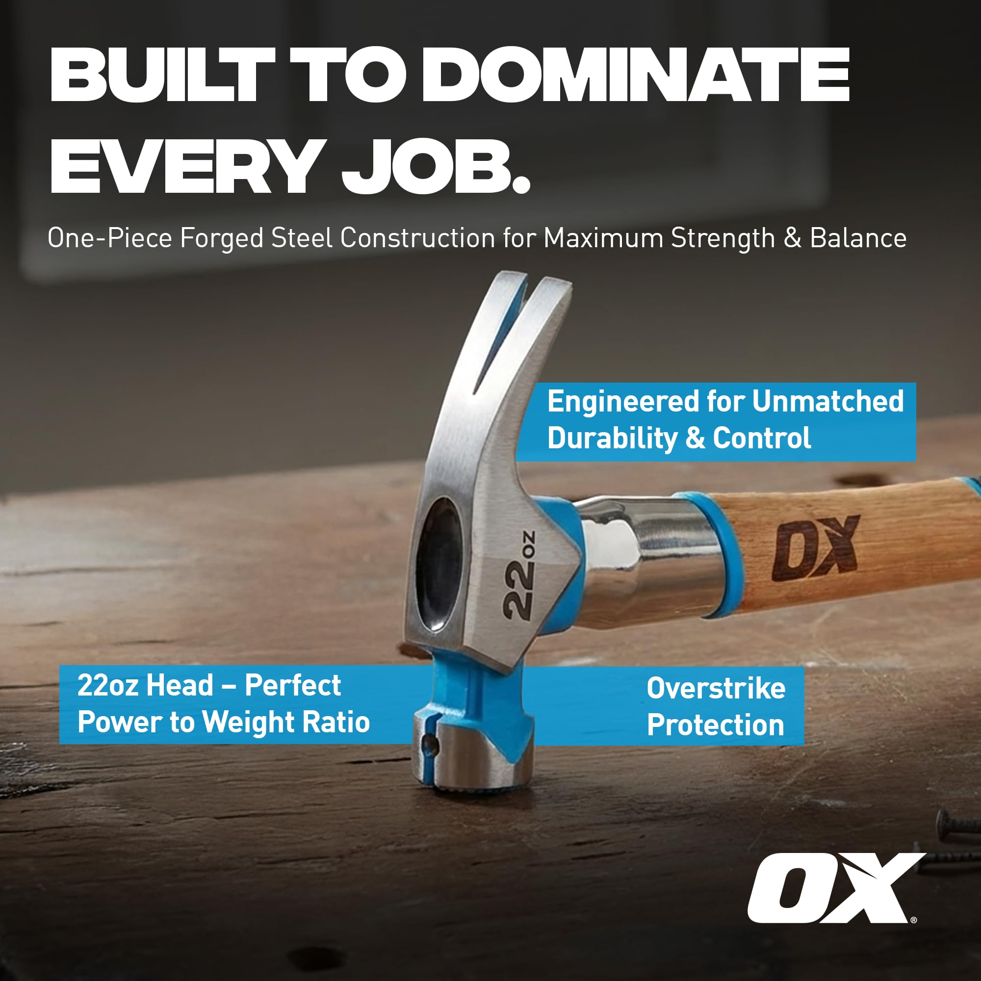 OX Framing Hammer - 22oz Durable Hammer -4