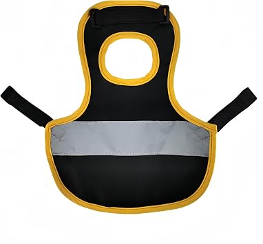 High-Visibility Reflective Vest Cloak for Chickens, Ducks, and Geese - Protective Clothing for Poultry Black