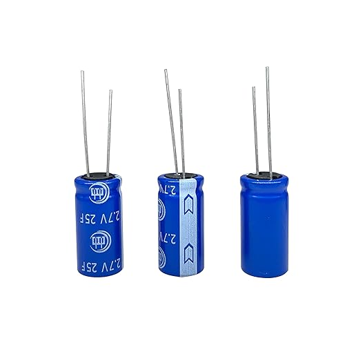 Miniatura 3 de 5pcs 12.5X27mm (4.92x10.62in) Super Capacitor 2.7V 25F Farad Capacitancia Tipo Devanado Tipo Almacenamiento de energía para almacenamiento de