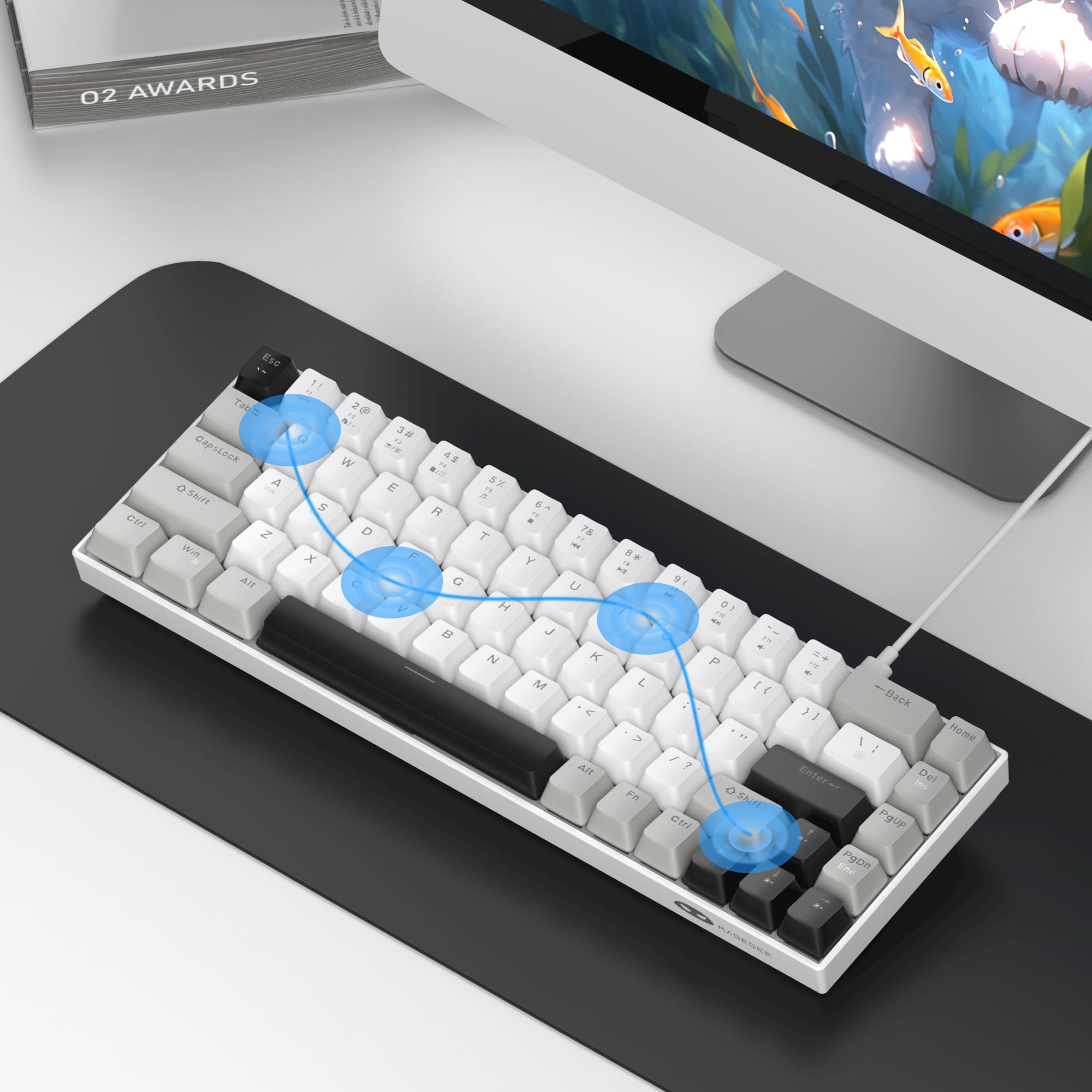 Amazon.com: MageGee Portable 60% Mechanical Gaming Keyboard, MK