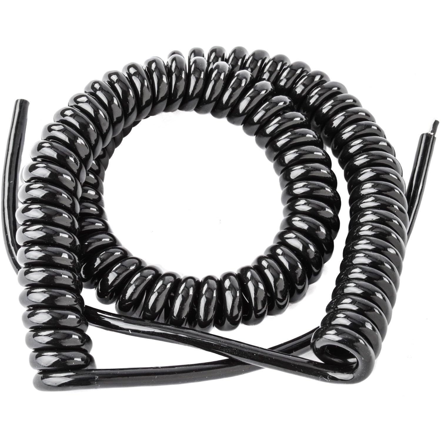 JEGS Coil Cord | 18-Gauge | 2-Wire | Made in USA | Ideal for Steering Wheel Mount Buttons | 5 Feet Length | Black | 15-Amp Rating