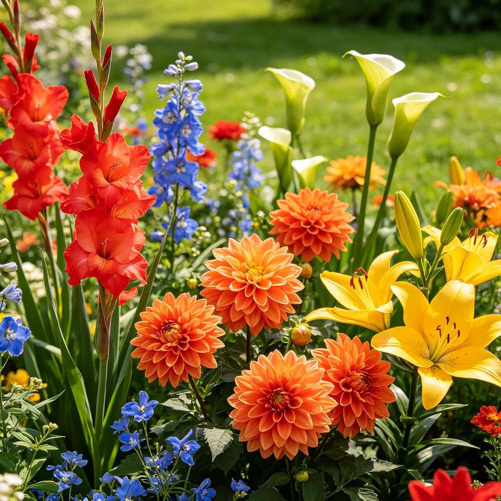 FloresRizoma multicolor - de oficina de balcón primavera resistentes jardín interior exóticas 15bulbos