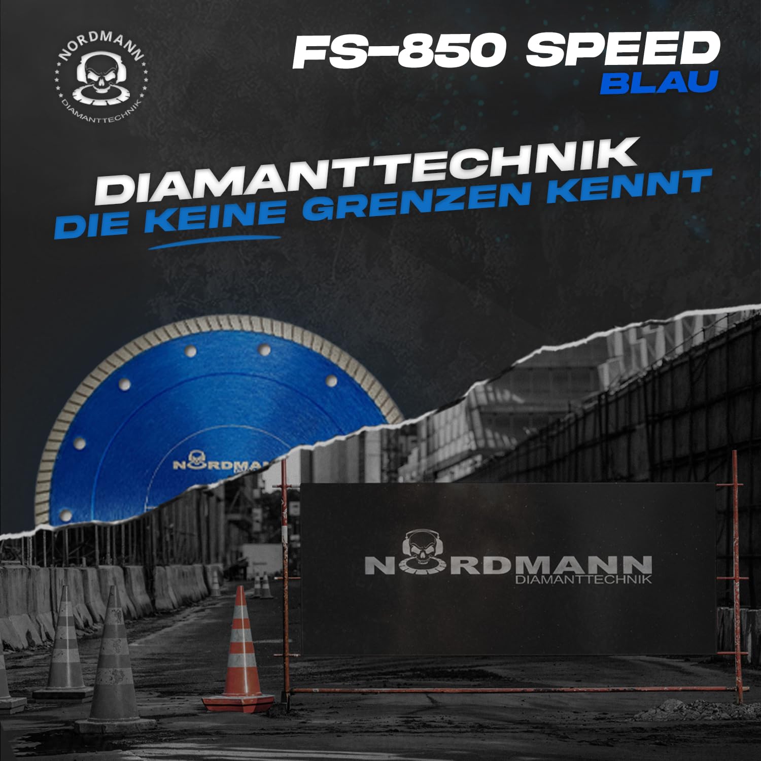 Diamant Trennscheibe FS-850 speed blau 230 x 25,4 mm, Diamantscheibe für Stein, Granit, Keramik, Ziegel, Fliesen-Scheibe mit hoher Schnittgeschwindigkeit