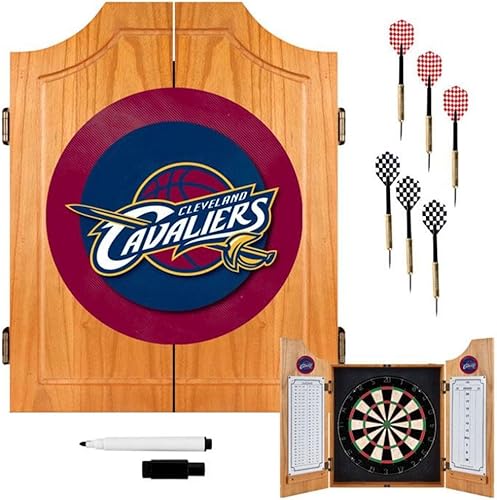 NBA Cleveland Cavaliers - Juego de gabinetes de dardos de madera