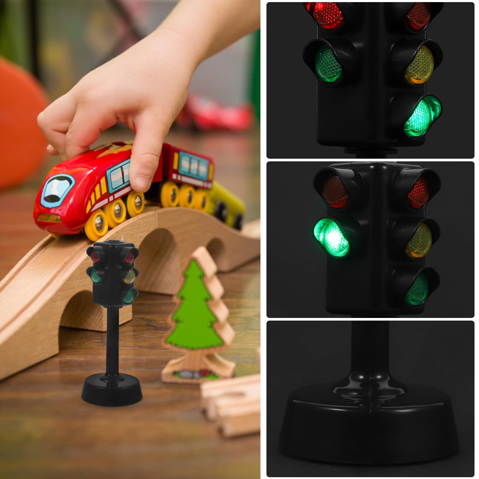 2 Pcs Feu de Jouet Drôle Portable de Signalisation Jouets Modèle de Trafic Jouets Éducation Précoce Jouet pour Chambres d'enfants Soirées à Thème