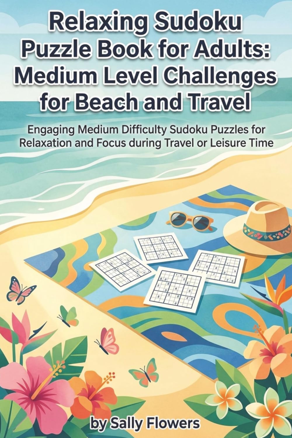 Relaxing Sudoku Puzzle Book for Adults: Medium Level Challenges for Beach and Travel