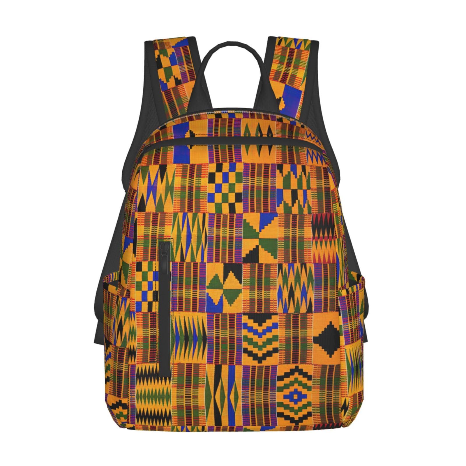 QHWLR african weaving print Simple lightweight casual backpack travel bag backpack for men and women