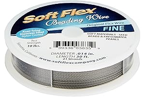 Soft Flex Soft Touch Wire for Jewelry Making, 21-Strand, 0.014-Inch Diameter, Satin Silver