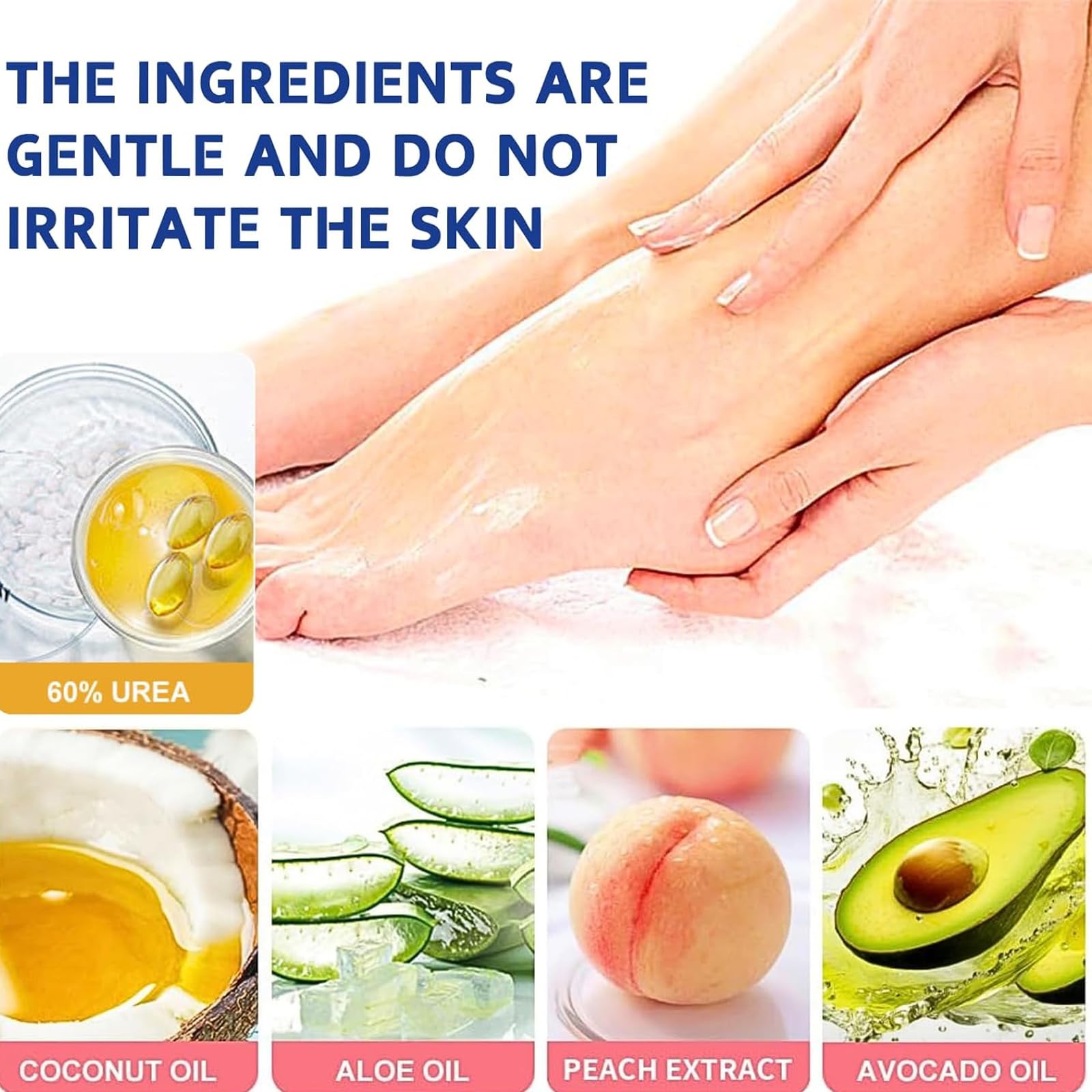 Cracked Repair Cream, 2Pcs Cream for Dry Cracked Skin Vaseline and Peach Cracked Heel Stick - Image 3