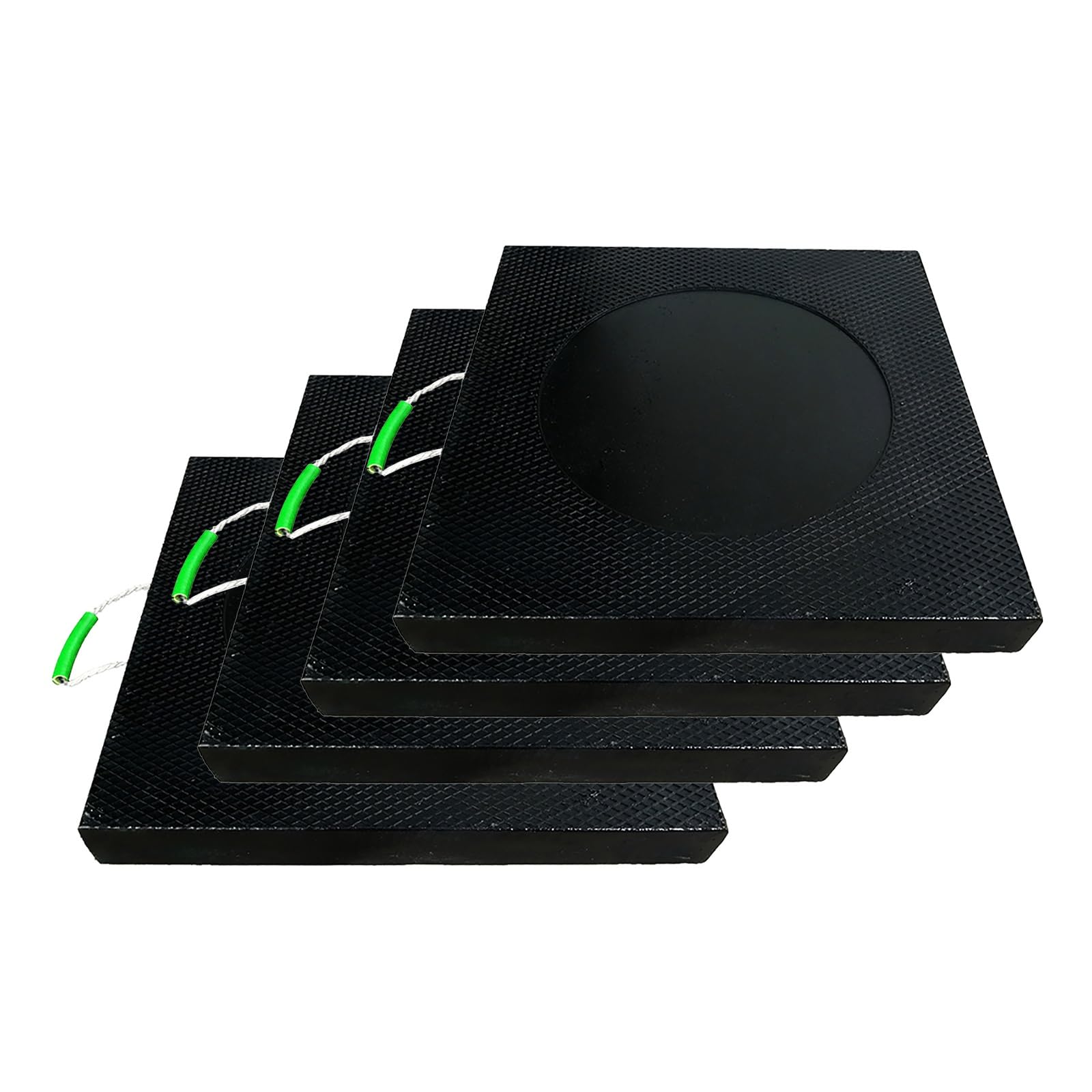 Genérico Almohadillas estabilizadoras cuadradas de Alta Resistencia para vehículos recreativos y remolques, Almohadillas Antideslizantes para terrenos Irregulares, 15,7" x15,7 x1,6, Ideales para árbo