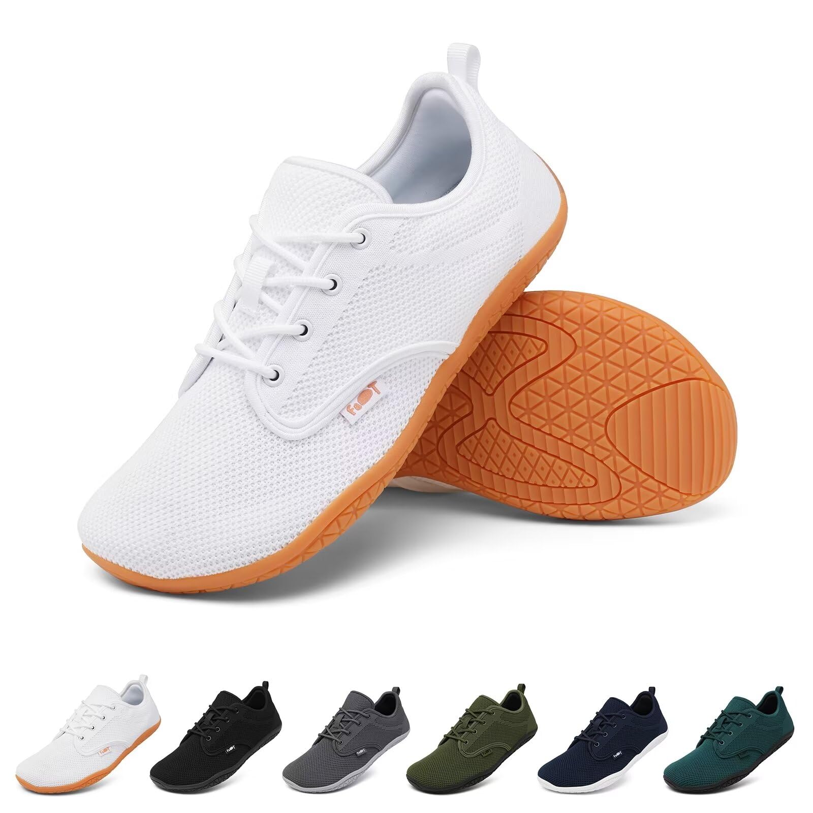 Geweo Zapatillas Descalzos Zapatilla Minimalista de Trail Running Cómodas Ligeras Antideslizante Respirable Unisex Punto Zapatos Casual