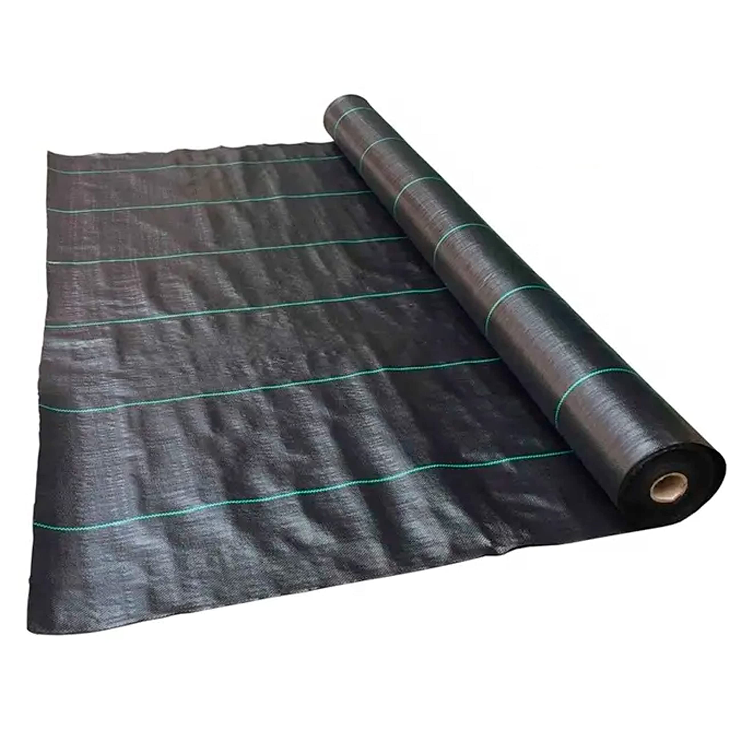 Telo Pacciamatura 90gr/mq in Rotoli Anti Erbacce Pacciamante per Giardino Orto Elevata Stabilizzazione Raggi UV Copertura Terreno Antialga Calpestabile Permeabile Drenante (H 160 cm x 100 M, Nero)