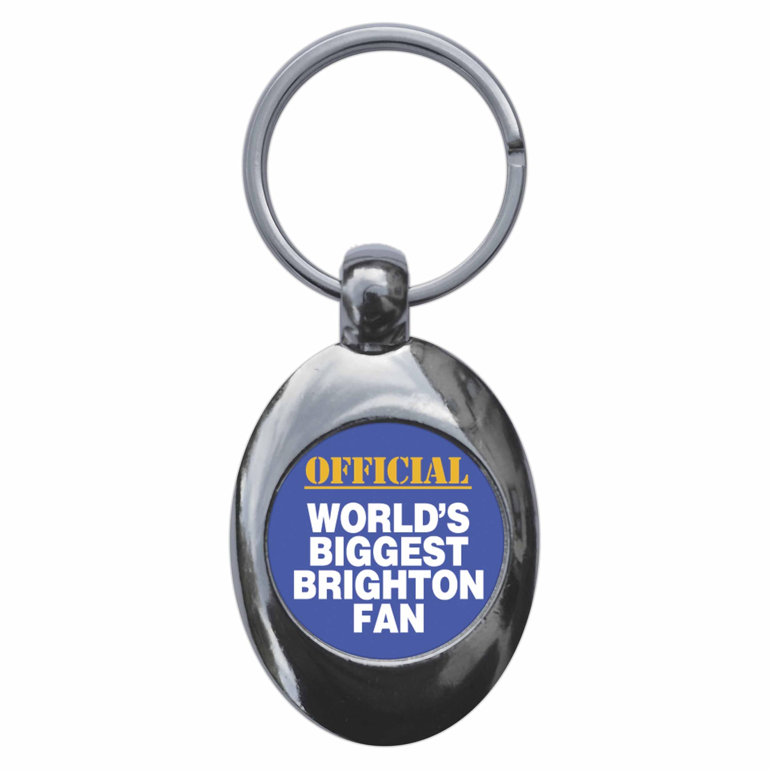 Ozorath World's Biggest Brighton Fan Keyring Keychain With Trolley Coin
