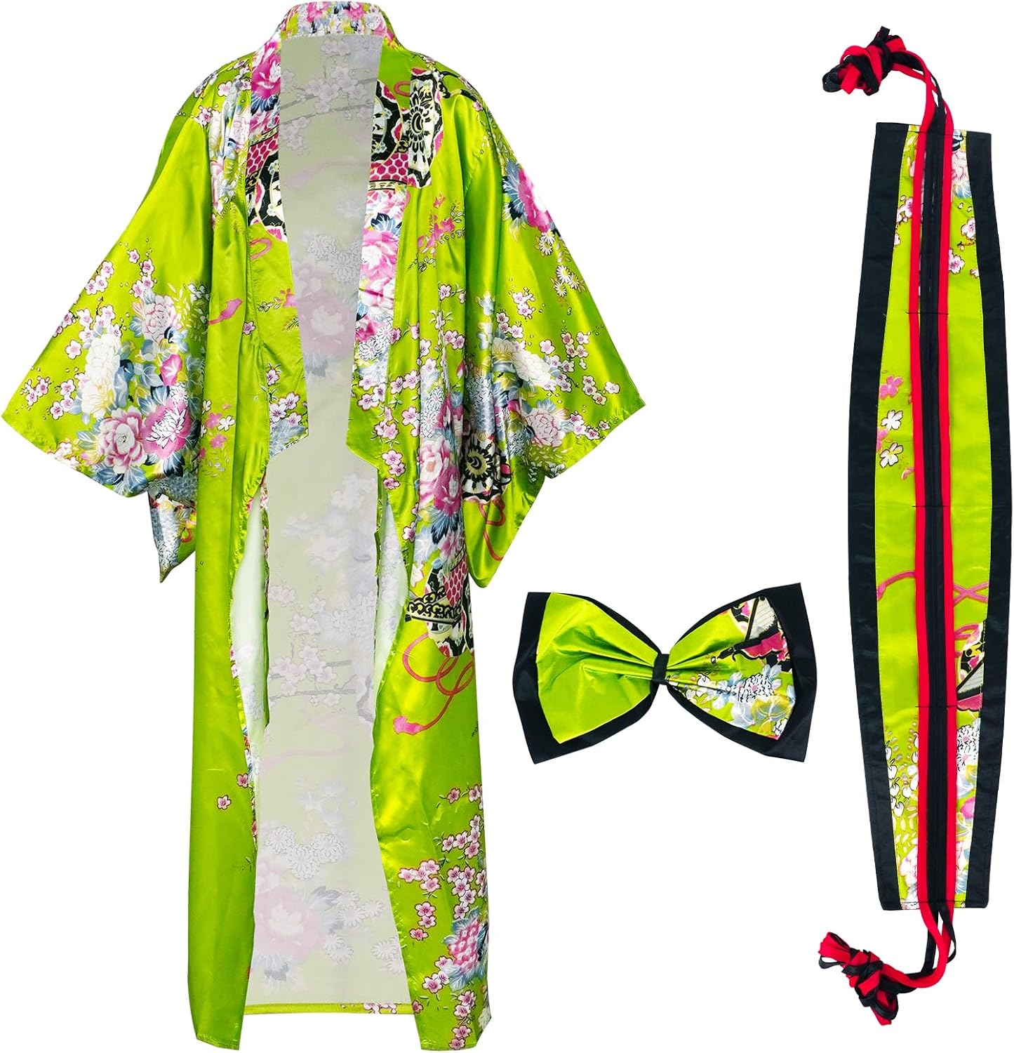 Kimonos for Women Japanese Dress Yukata Geisha Costume Fancy Robe Anime Cosplay Maid Outfit Mask Hand Fan Socks Set - Image 2