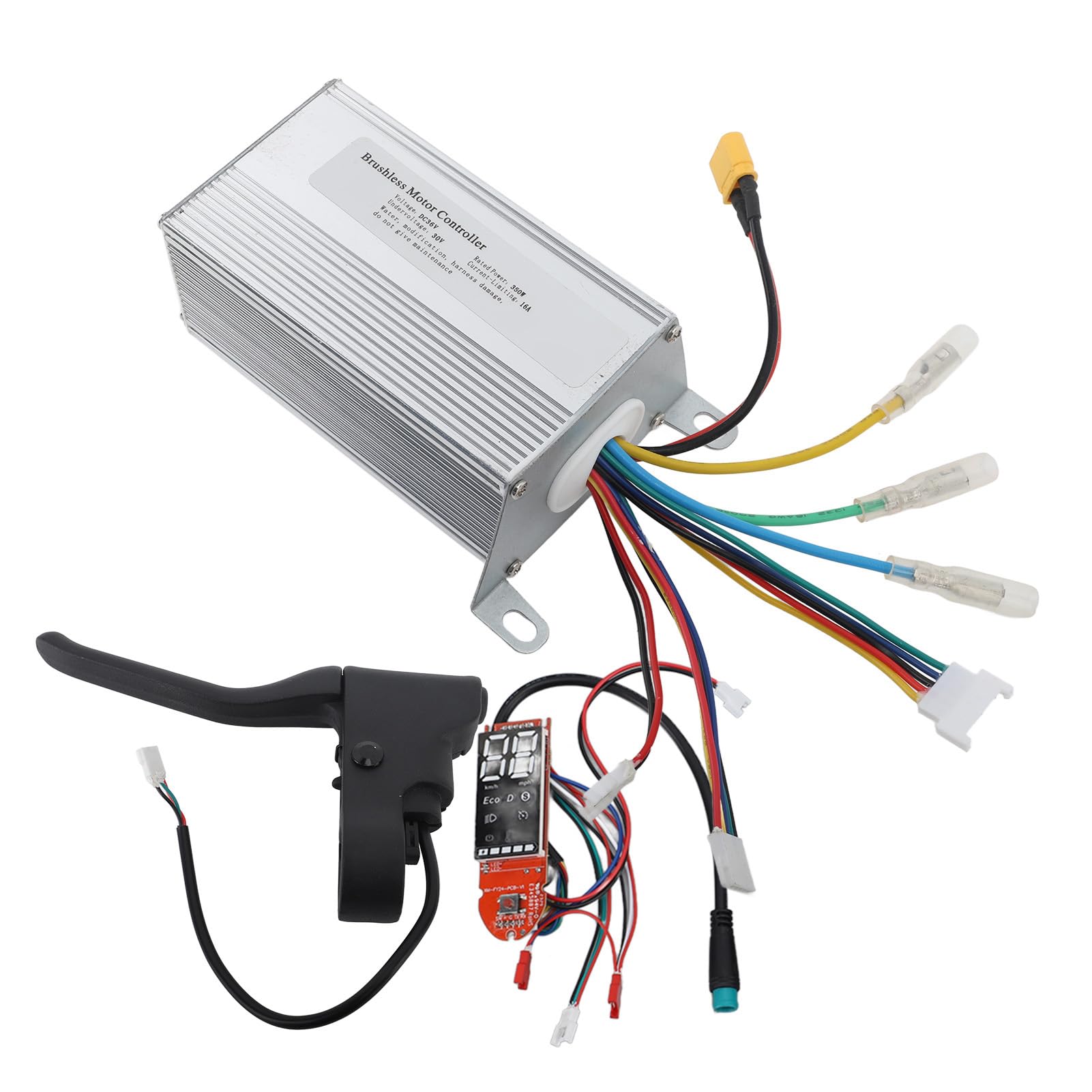 BuyWeek Elektroroller Controller Dashboard Kit for Xiaomi M365, DC 36V 350W E-Roller Motor Controller Armaturenbrett Daumengas Bremshebel Dashboard Abdeckung Kit