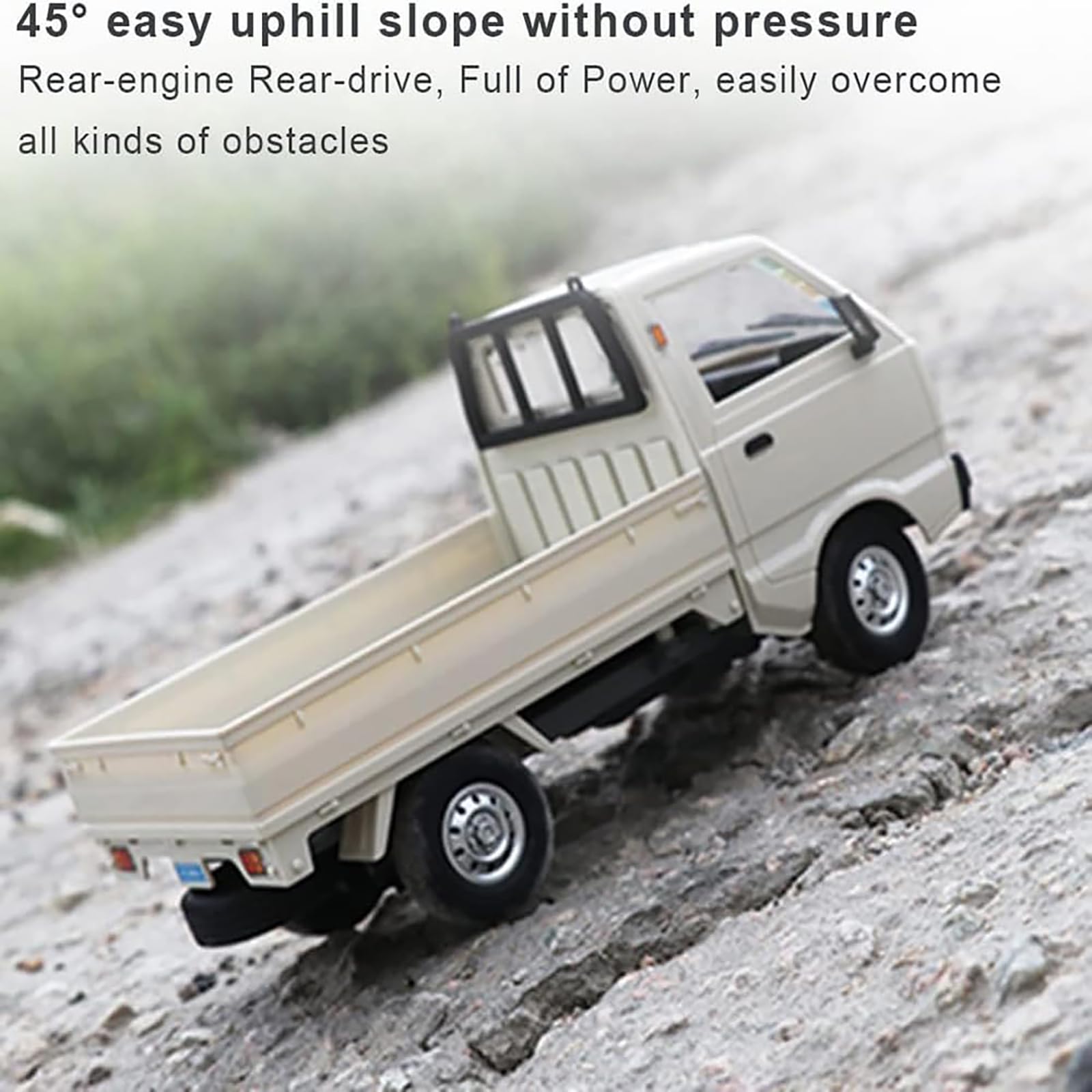 D12 1:16 Mini RC Car, zdalnie sterowana ciężarówka 2.4G 4CH Drift High Speed Climbing Truck ze szczotkowanym silnikiem i oświetleniem LED RTR dla dorosłych