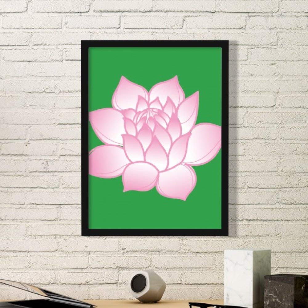 Cadre photo lotus rose en bois noir pour raviver un mur blanc et vide