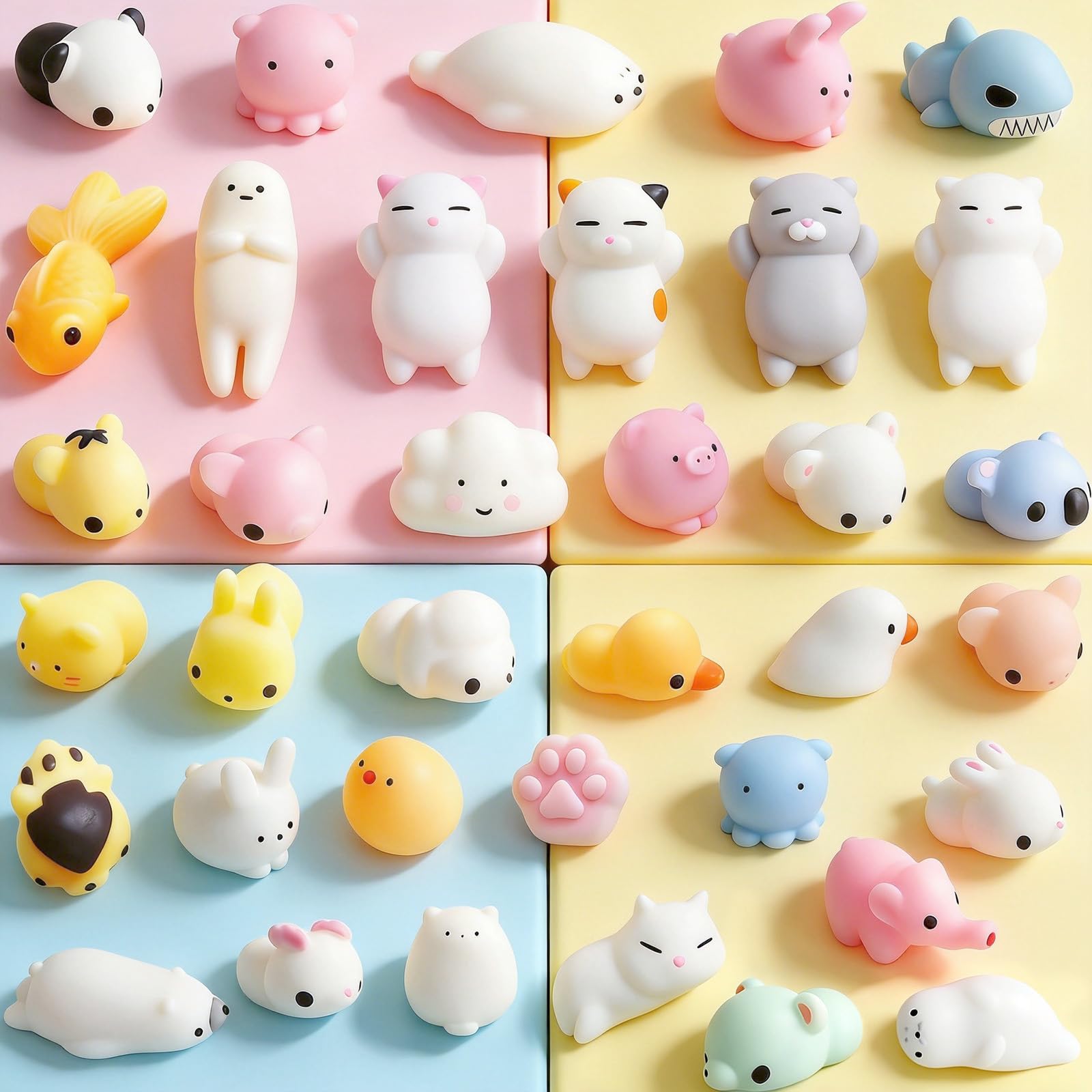 Amaza 36Pcs Squishy Kawaii Petit Animaux Anti Stress Reliever Jouet ( Multicolore) | Votre wishlist sur