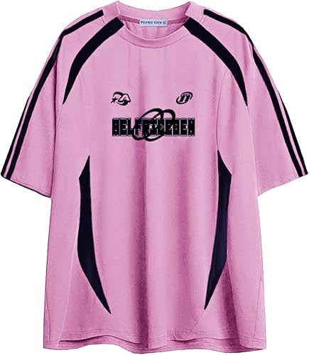 Aelfric Eden Camiseta de gran tamaño para hombre, camisa de los años 90, unisex, ropa de calle, contraste, color gráfico, camisetas casuales de