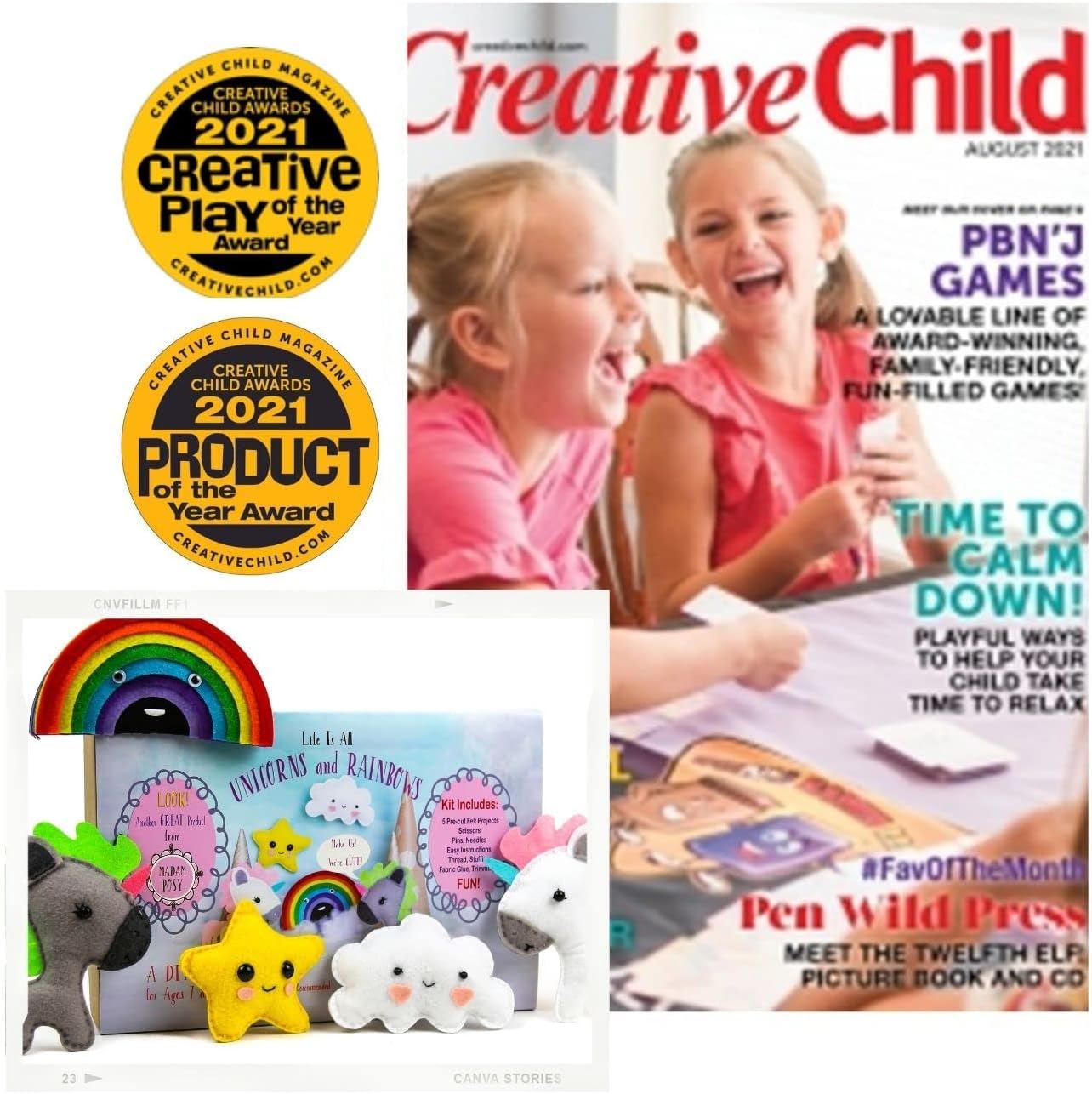 Madam Posy Design Kitty Friends Sewing Kit for Kids; DIY Art and Kitten Craft Kits; Beginner Stuffed Animal Felt Plush Crafts; Fun Creative Art Projects Gifts for Girls and Boys Ages 6, 7, 8 – 12 : Toys & Games