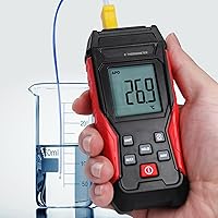 Vista 4 de Termómetro digital tipo K con dos sondas de termopar, -328°F ~ 2501°F Termómetro de termopar de un solo canal, medidor de temperatura HVAC