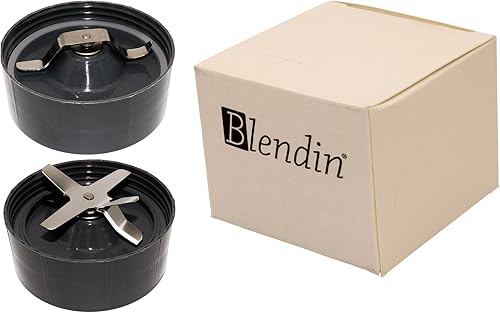 Miniatura 6 de Blendin Cuchilla extractora y cuchilla plana de fresado con juntas instaladas, compatible con Nutribullet 600W, 900W, NB-101B, NB-101S, NB-201,