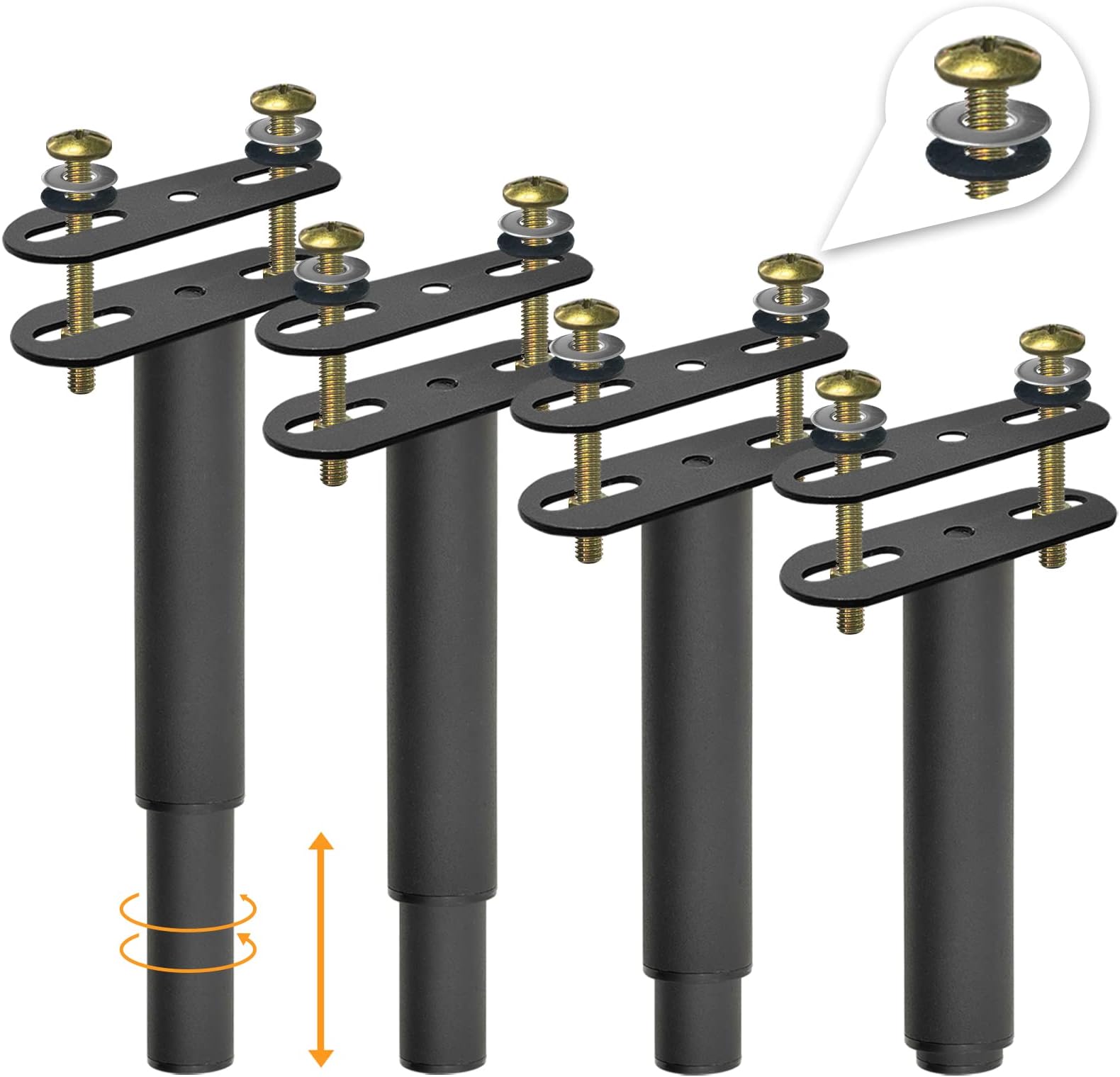 Kings Brand Furniture Adjustable Threaded Bed Frame Riser