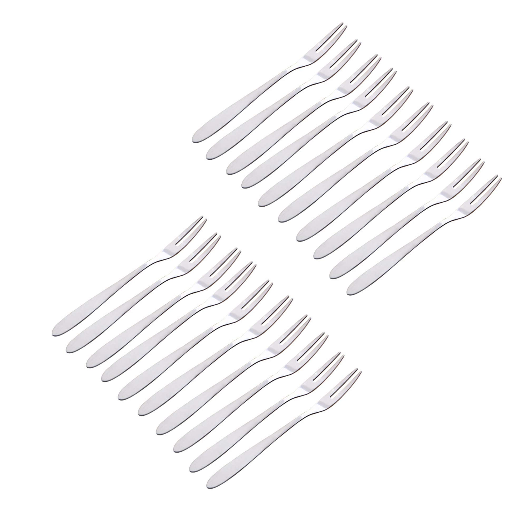 CINY20 Pcs Dessert Forks, Stainless Steel Fruit Fork, Salad, Appetizer, Cake Small Fork Set, Cocktail Forks, Mussel Forks, Crab Forks, Decorative Forks, For Families, Restaurants, Bistros And Bars