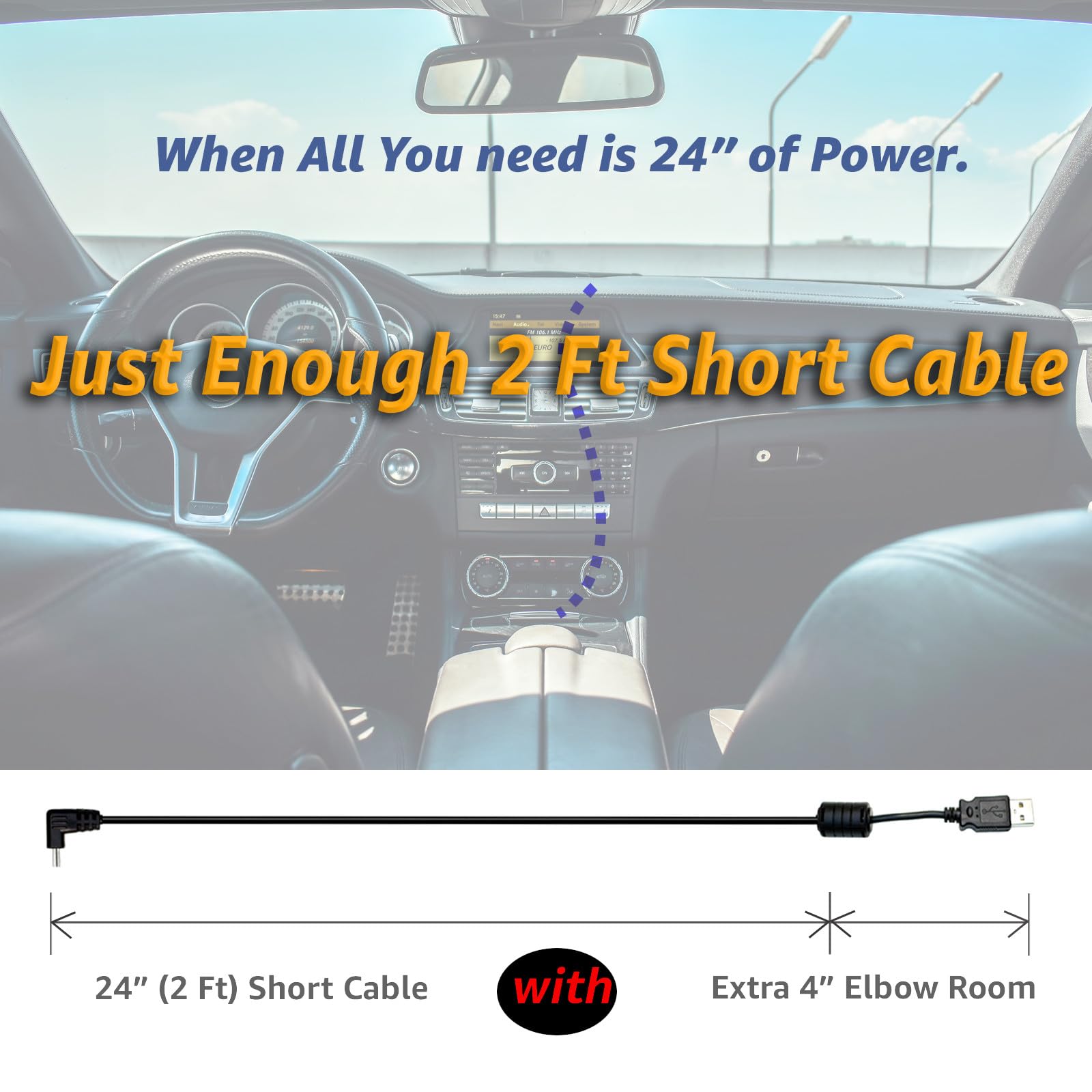 EDO Tech Supply Krótki mini kabel USB do ładowarki Nuvi 57lm 67lmt 2589lmt 2597 2639lmt 2689lmt Drive DriveSmart DriveAssist 40lm 50 51lmt-s 60lmt 70lmt 2797 Dezl 570 760 777 0 Auto Motocykl GPS