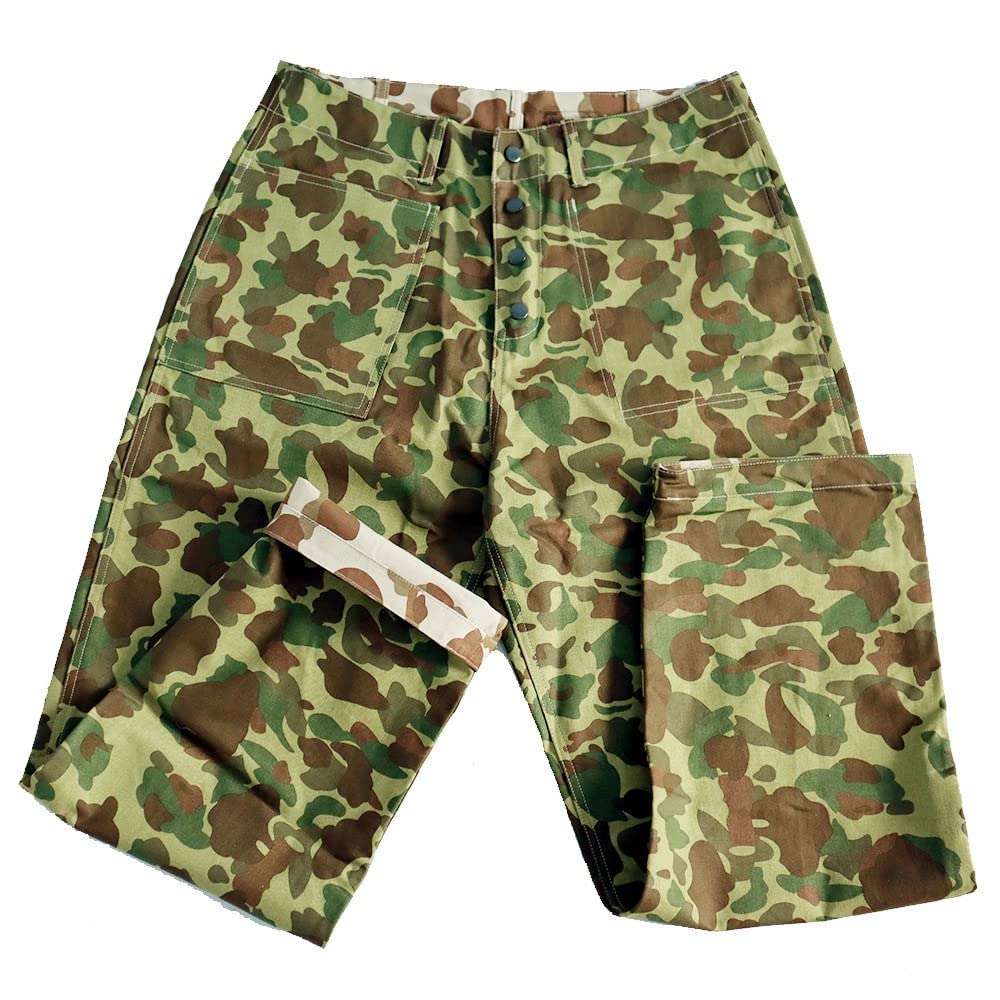 WW2 Pacific Camo Uniforme Vintage US Navy Field Jacket Pantalon Réplique WWII USMCHBT Vêtements Camouflage Double Face