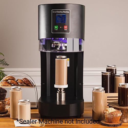 Miniatura 6 de Hammont Recipientes de plástico transparente con tapas, paquete de 200 frascos pequeños de almacenamiento de alimentos con sello despegable de