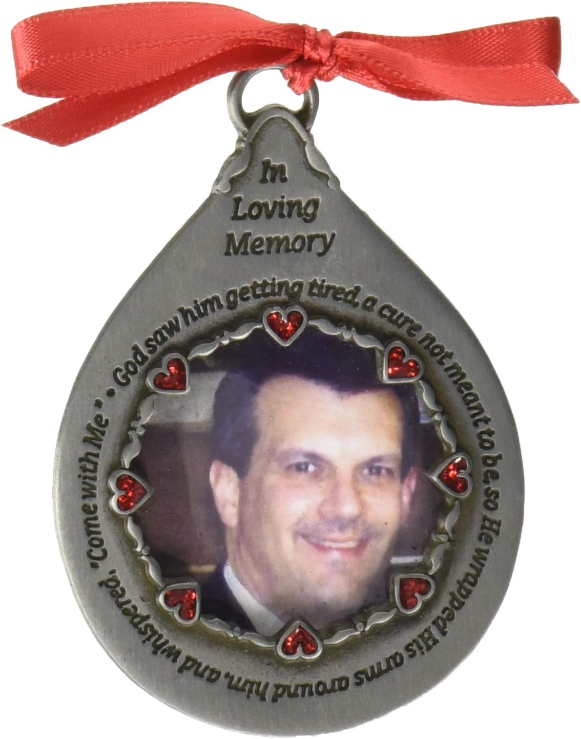 Cathedral Art(Abbey & CA Gift Frame, Loving Memory Man Teardrop Ornament, Pewter