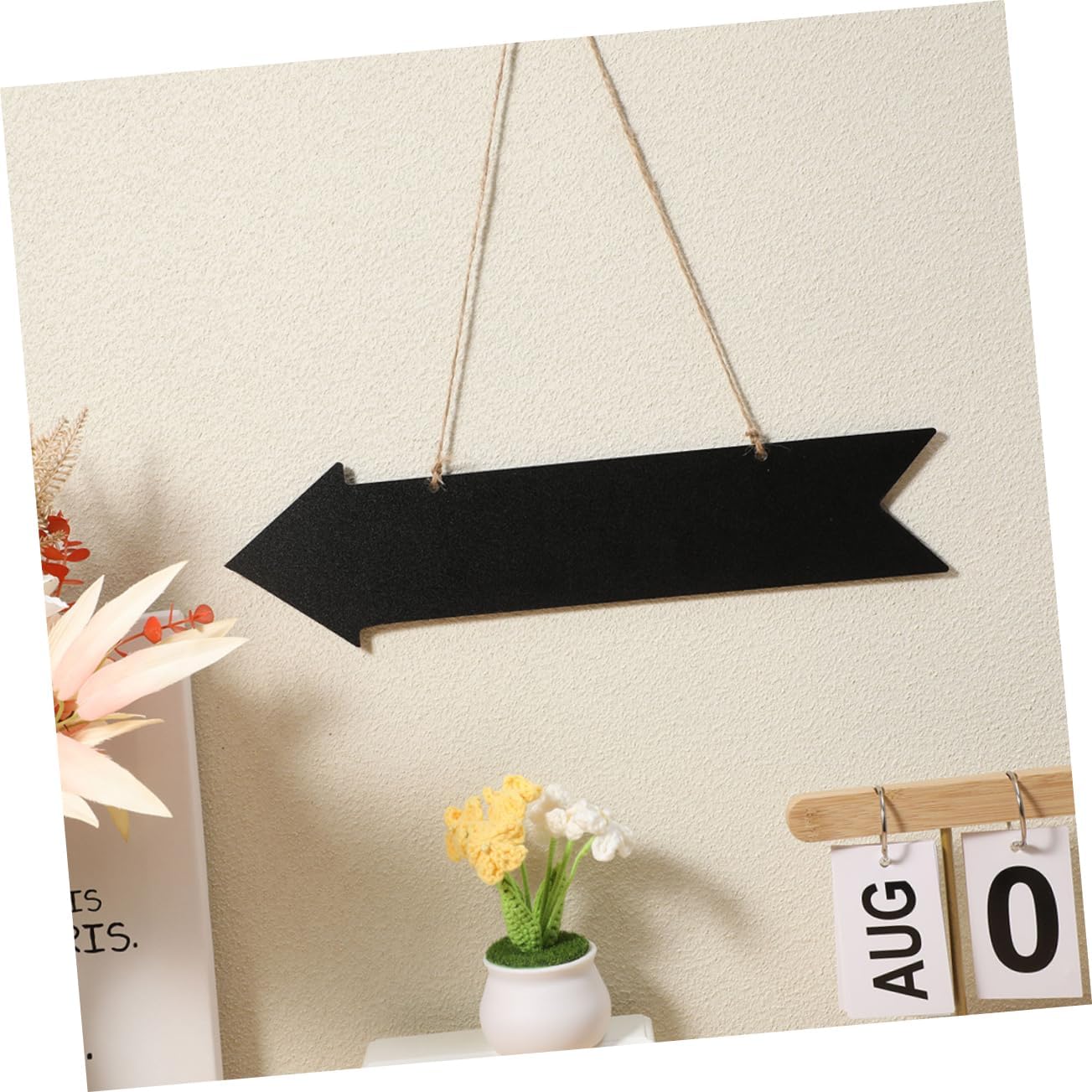 3pcs Wooden Arrow Chalkboard Sign Xmas Wall Decoration for Home
