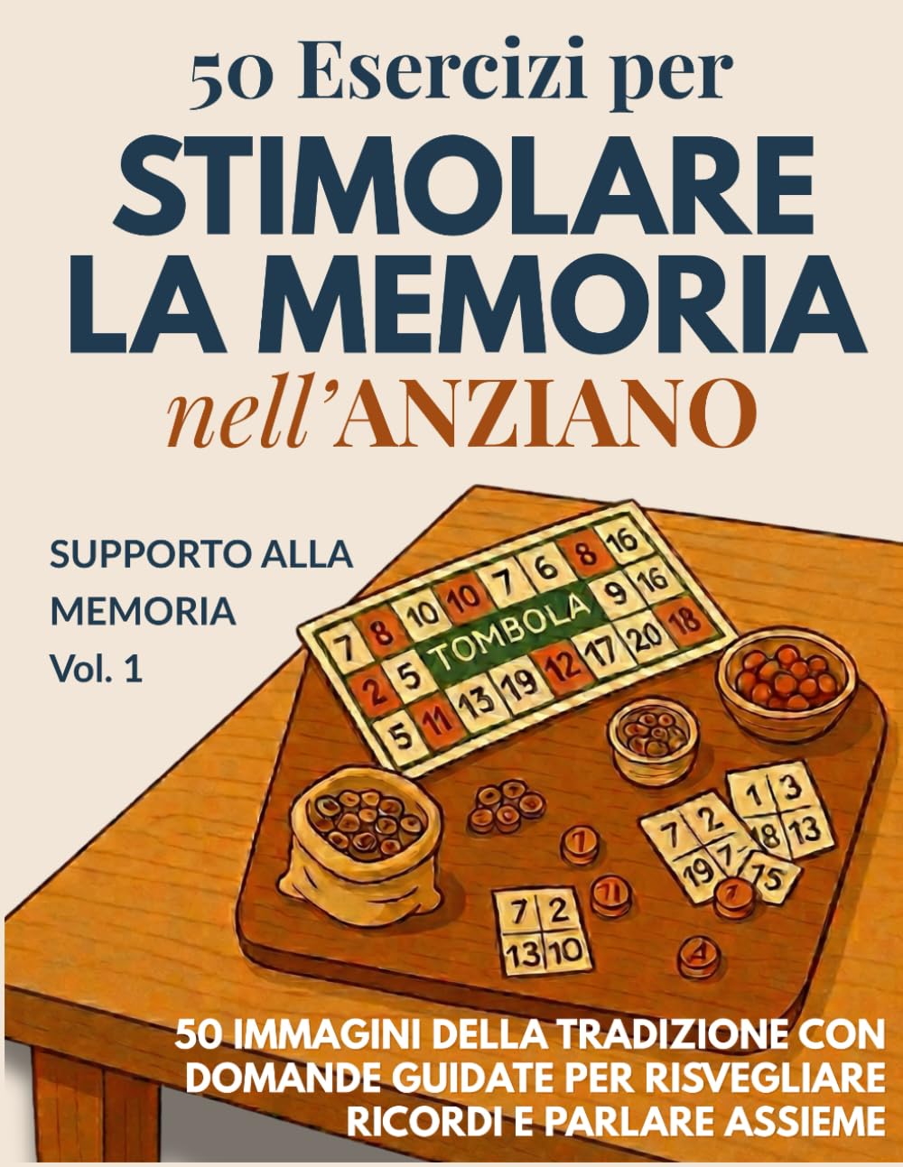 Stimolare la Memoria nell’Anziano: 50 Immagini della Tradizione Italiana con Domande Guidate per Favorire Dialogo e Ricordi Condivisi