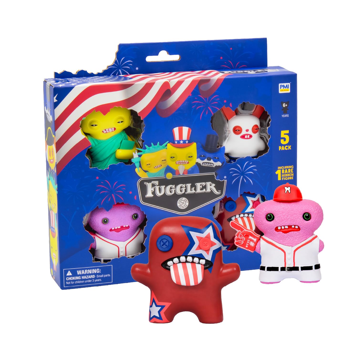 Amazon.com: Fuggler USA 250 Anniversary Collectible Figures 5 Pack