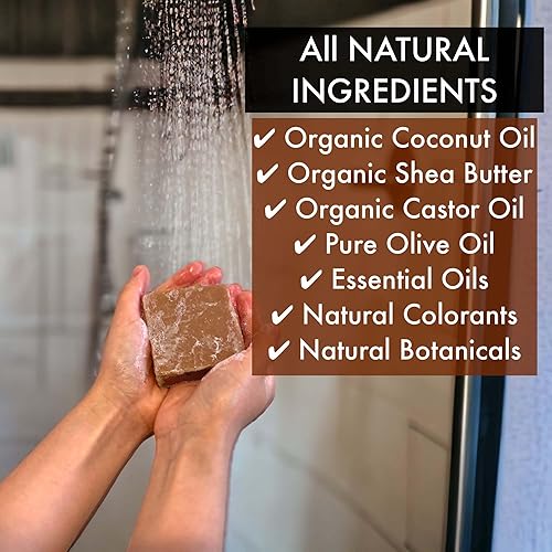 Miniatura 3 de Natural Amor Handmade Rose Geranium Soap  Cold Process Bar Soap with Rose Clay & Essential Oils, 2 Pack, 4.3 oz Each