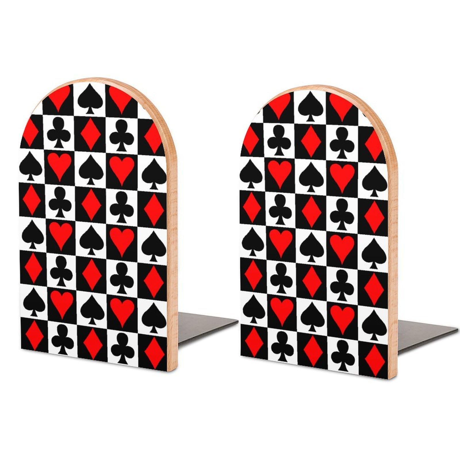 Nclqvjxzkhw Style Poker Book Ends For Shelves Bookends Bookshelf Holder Stand Books Stopper Home Office Decor
