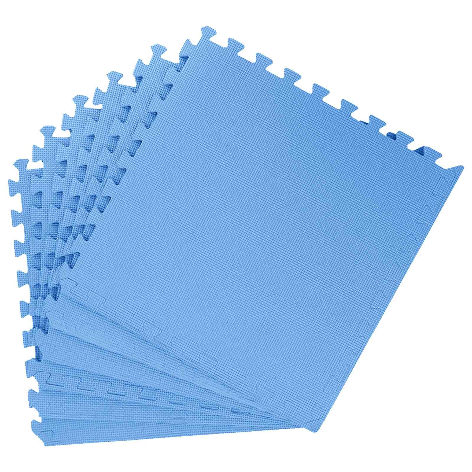 Lot de 6 tapis de sol en mousse EVA - 2,16 m² - Design puzzle extensible - Pour la maison et la salle de sport - Tapis de protection antidérapant pour entraînement, yoga, appareils