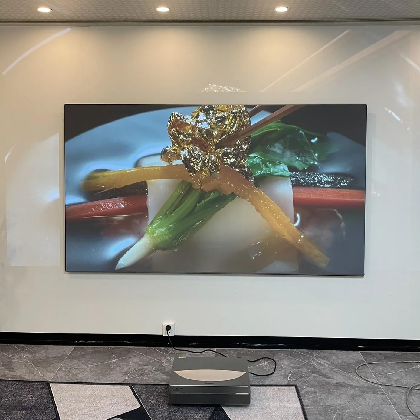 Przenośny Ekran Projektora 120-calowy ekran optyczny 8K z stałą ramką do projektora o ultrakrótkim rzucie 4K 3D Ukryj 85% światła otoczenia Ekrany projekcyjne(100 inch)