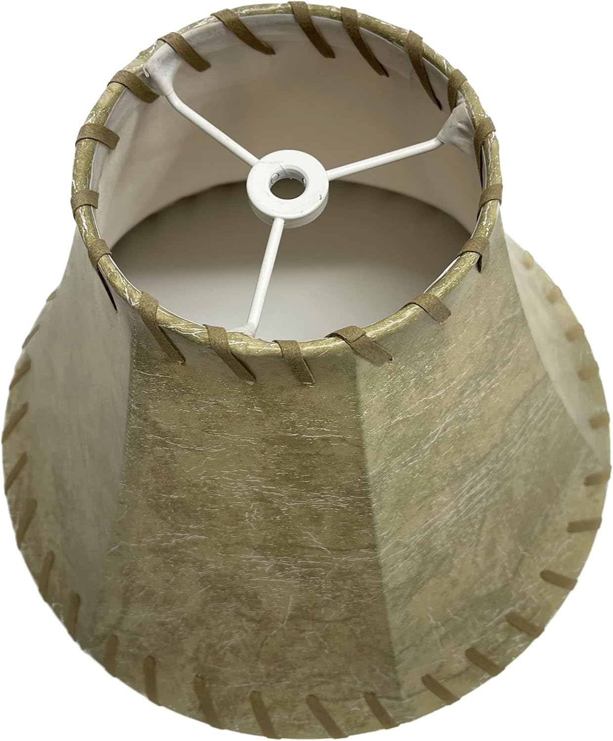Rustic Faux Leather Bell Lamp Shade - 12"