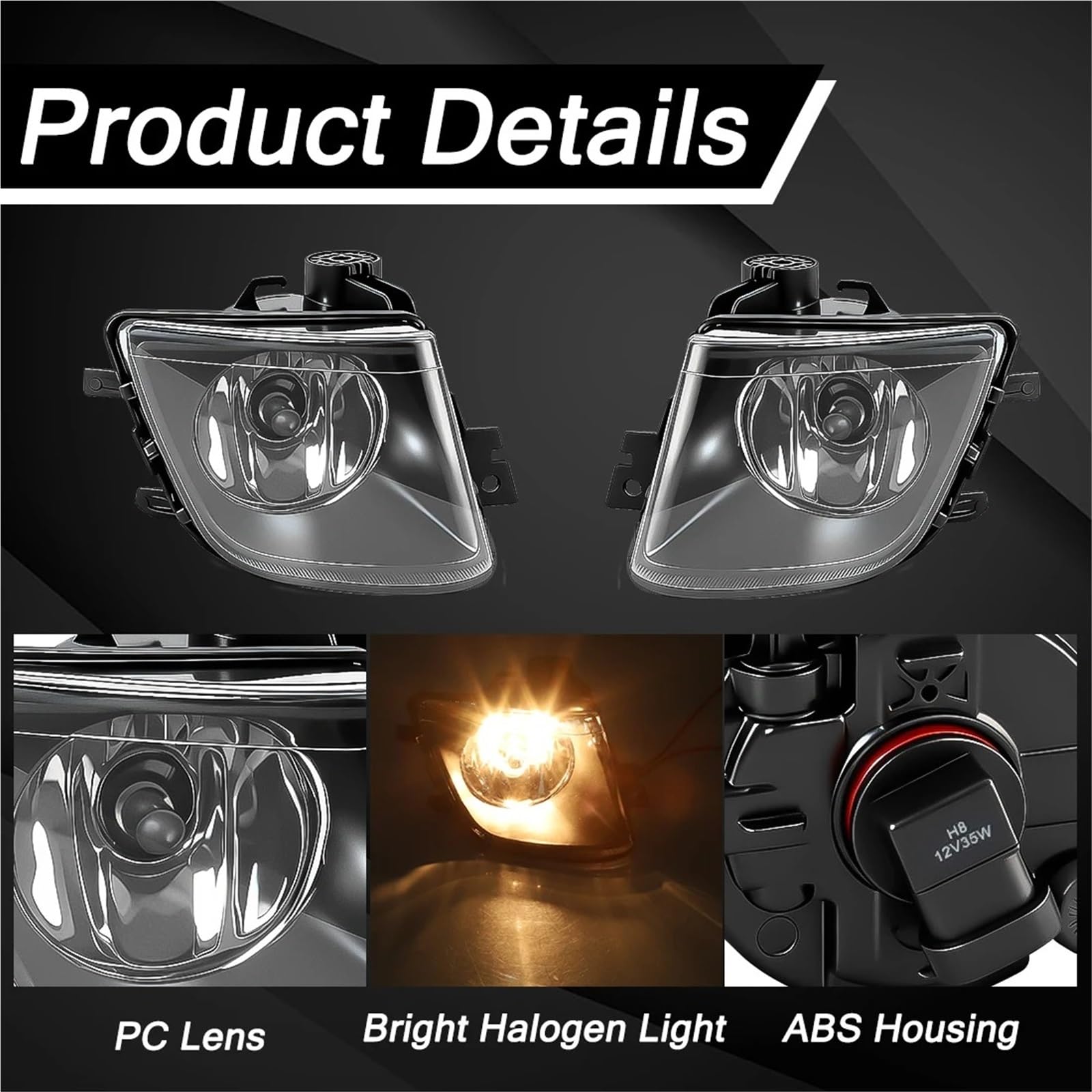 KIRYU Automóvil Faros Para Serie 7 Conjunto Lámpara Antiniebla