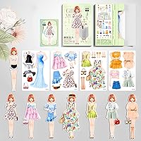 Vista 15 de Muñeca de papel de princesa magnética para disfrazarse, juguetes de simulación, juego de rompecabezas para niñas de más de 3 años, aprendizaje