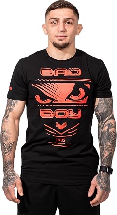 Bad Boy Mens Authentic MMA Fight T-Shirt US, Alpha, X-Large, Regular, Regular Black